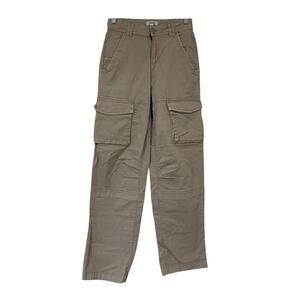 GARAGE Tan Baggy Khaki Cargo Pants High Rise Y2K Size 01 XS